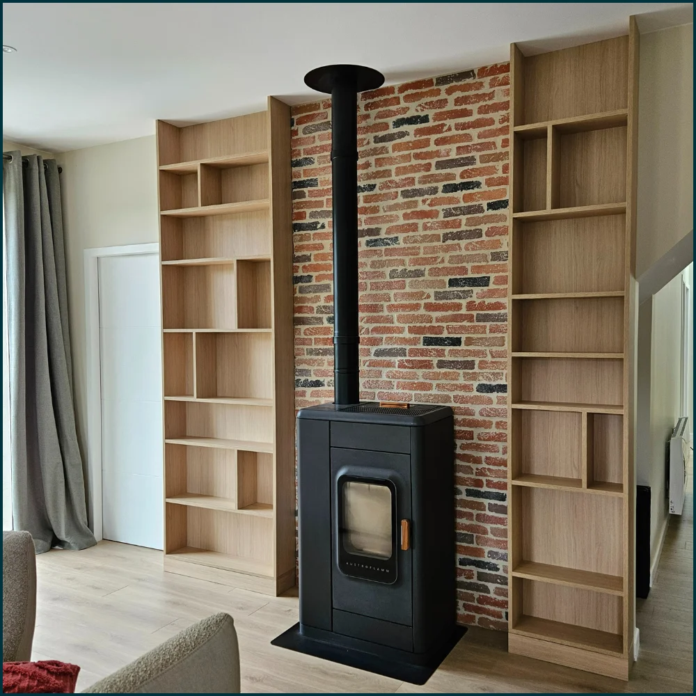 Bibliothèques sur-mesure Chêne Vicenza