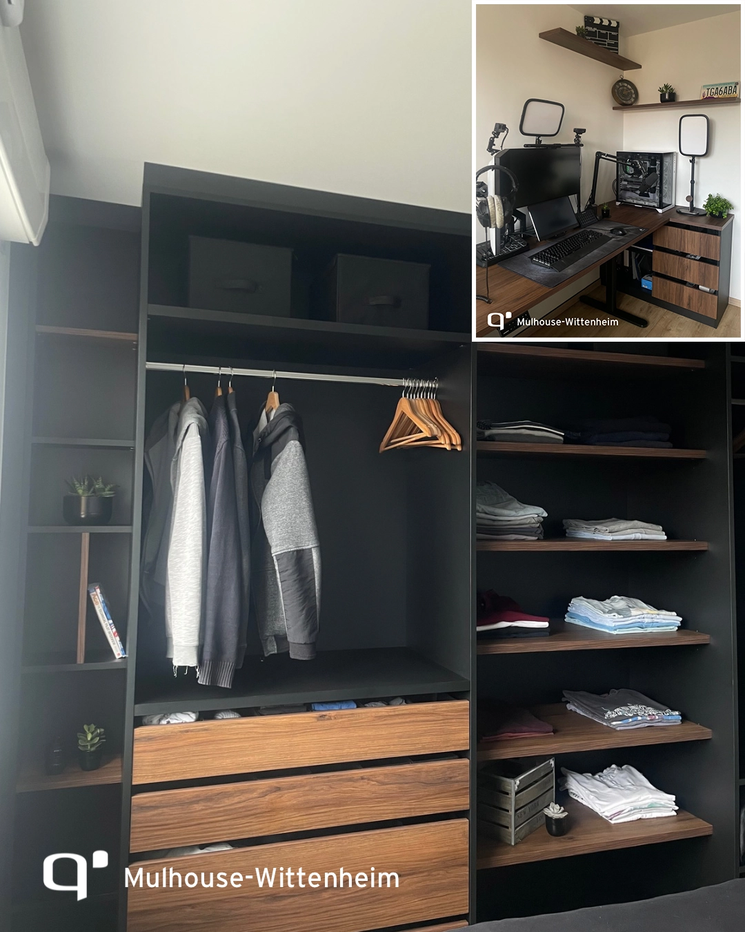 Réalisation d’un Dressing et d’un Espace Bureau/Studio sur Mesure à Rosenau (Haut-Rhin, 68)