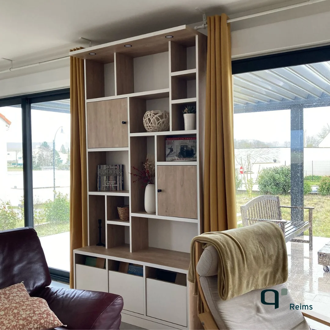[Réalisation Quadro Reims Tinqueux] Une bibliothèque sur-mesure pensée au millimètre près.