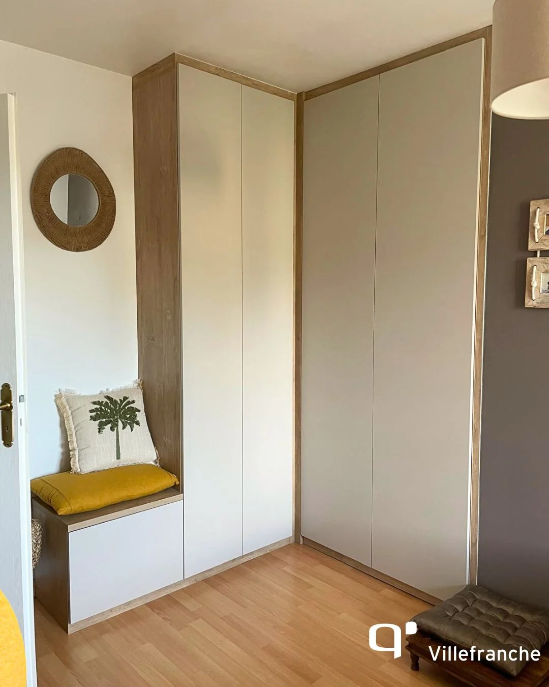 🧺 Pose d'un dressing avec petite banquette à Limas
